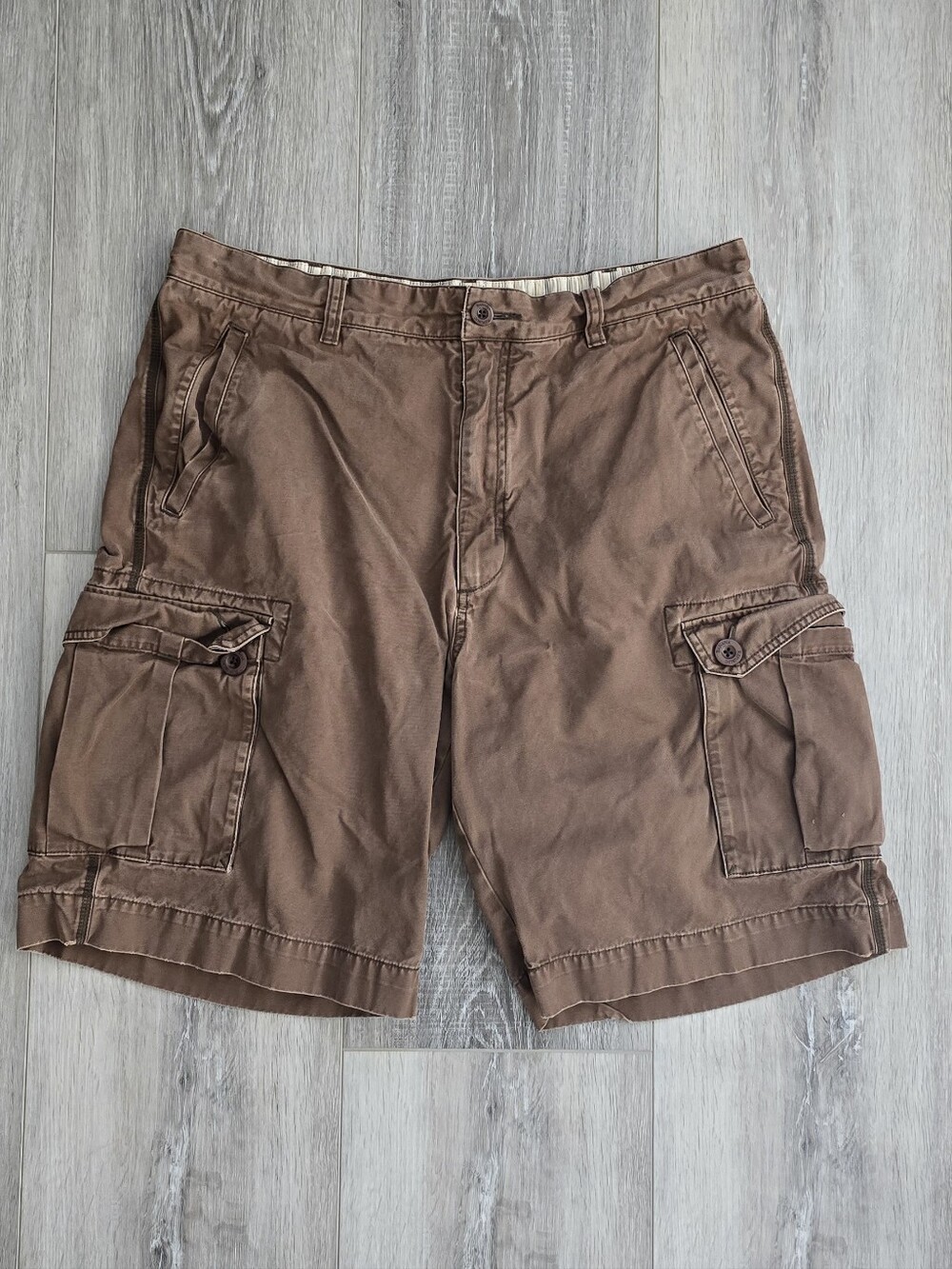 Vintage Banana Republic Cargo Shorts Mens 35 Brown 100% Cotton Y2K 04/SPR